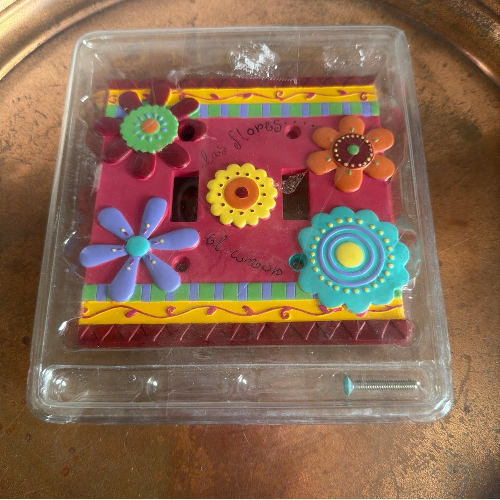 Colorful Floral Light Switch Cover